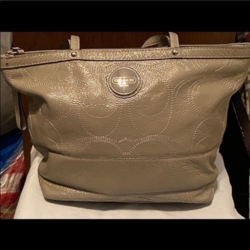 Coach Tan Leather Tote Bag​